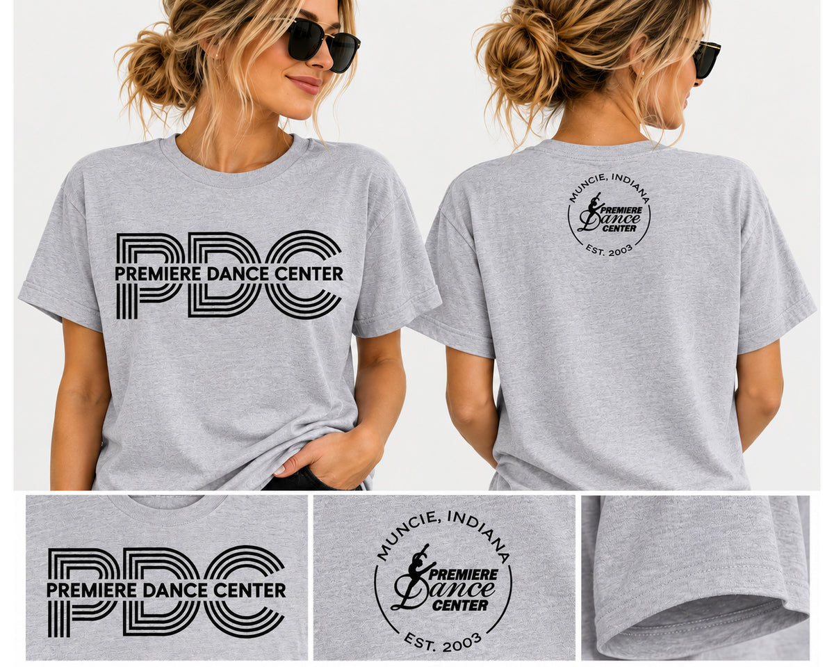 pdc lines front/back tee shirt (youth) - pdc