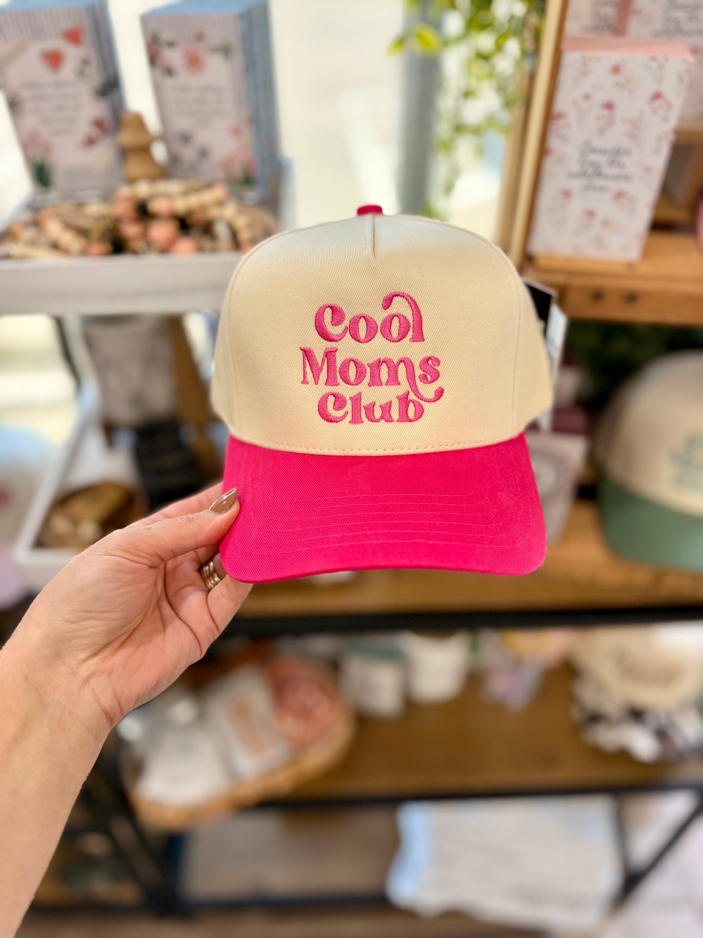 cool moms club hat - pink
