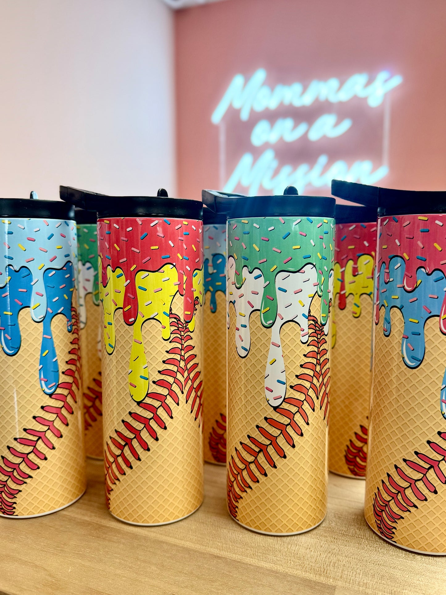 drippy ice cream water bottle
