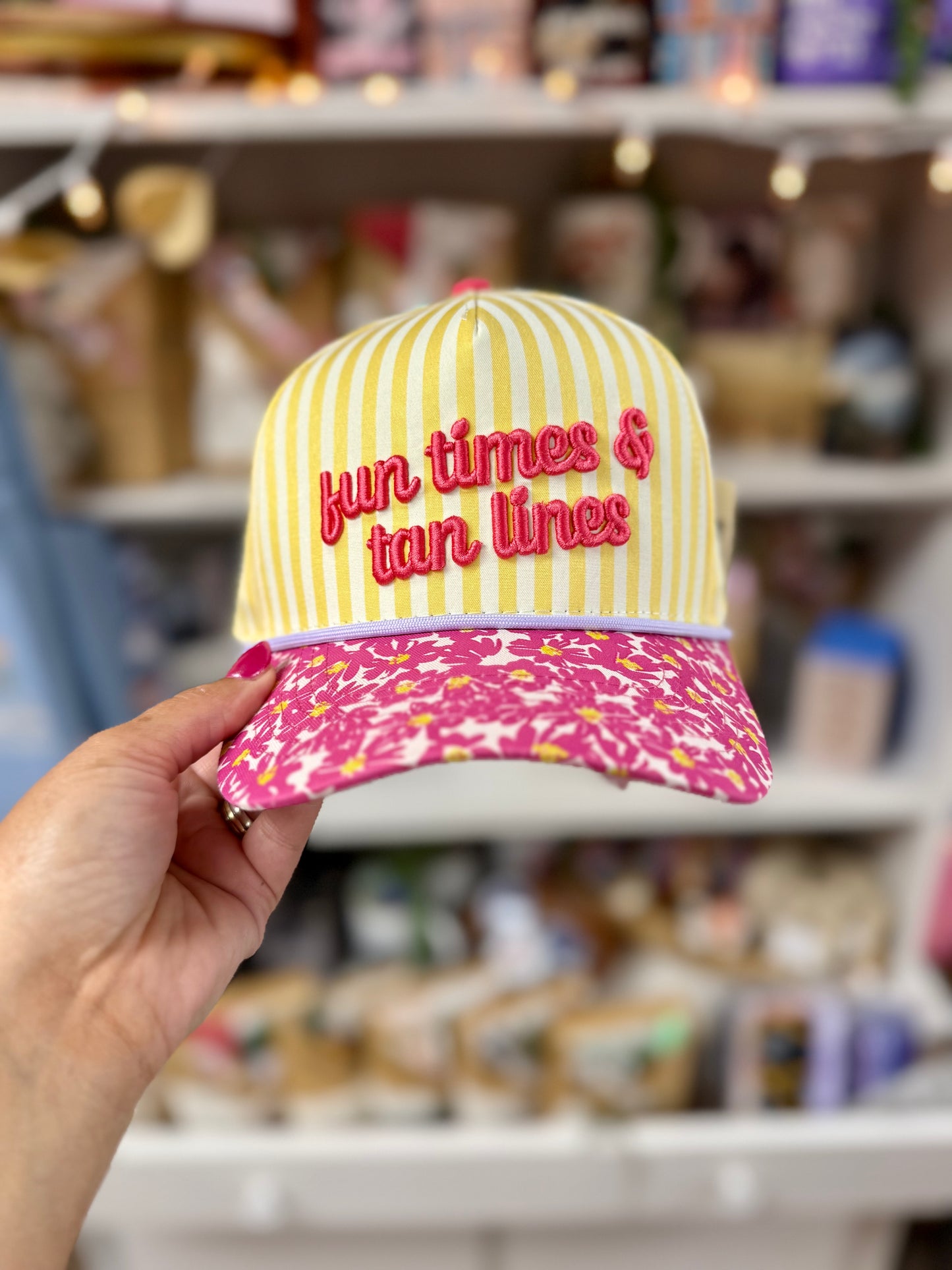 fun time and tan lines hat