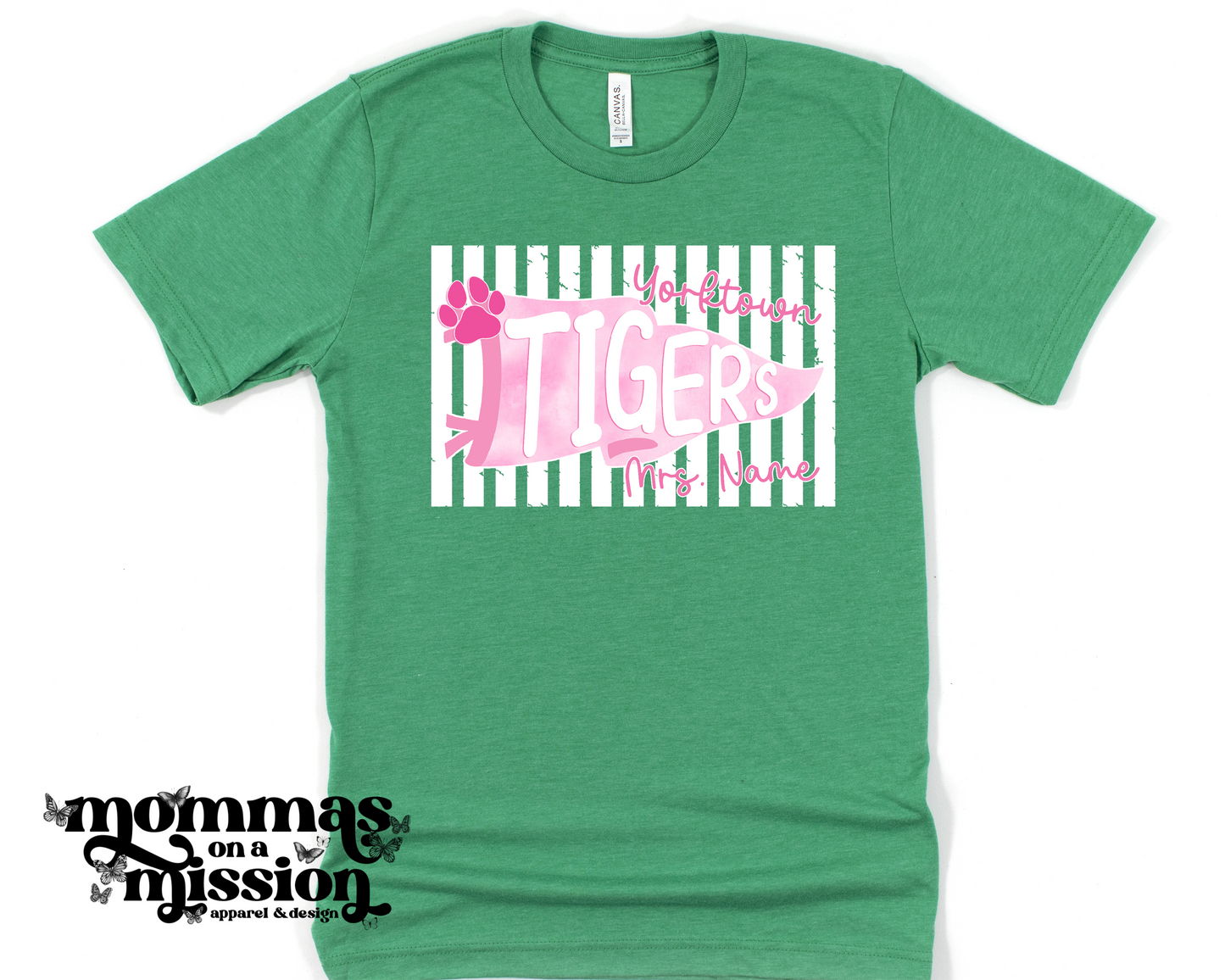 custom teacher's name - yorktown tigers preppy flag
