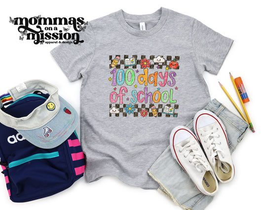 100 days checkered doodle (youth)