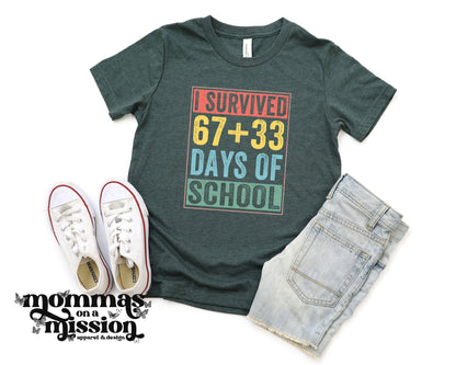 67 + 33 days (youth)