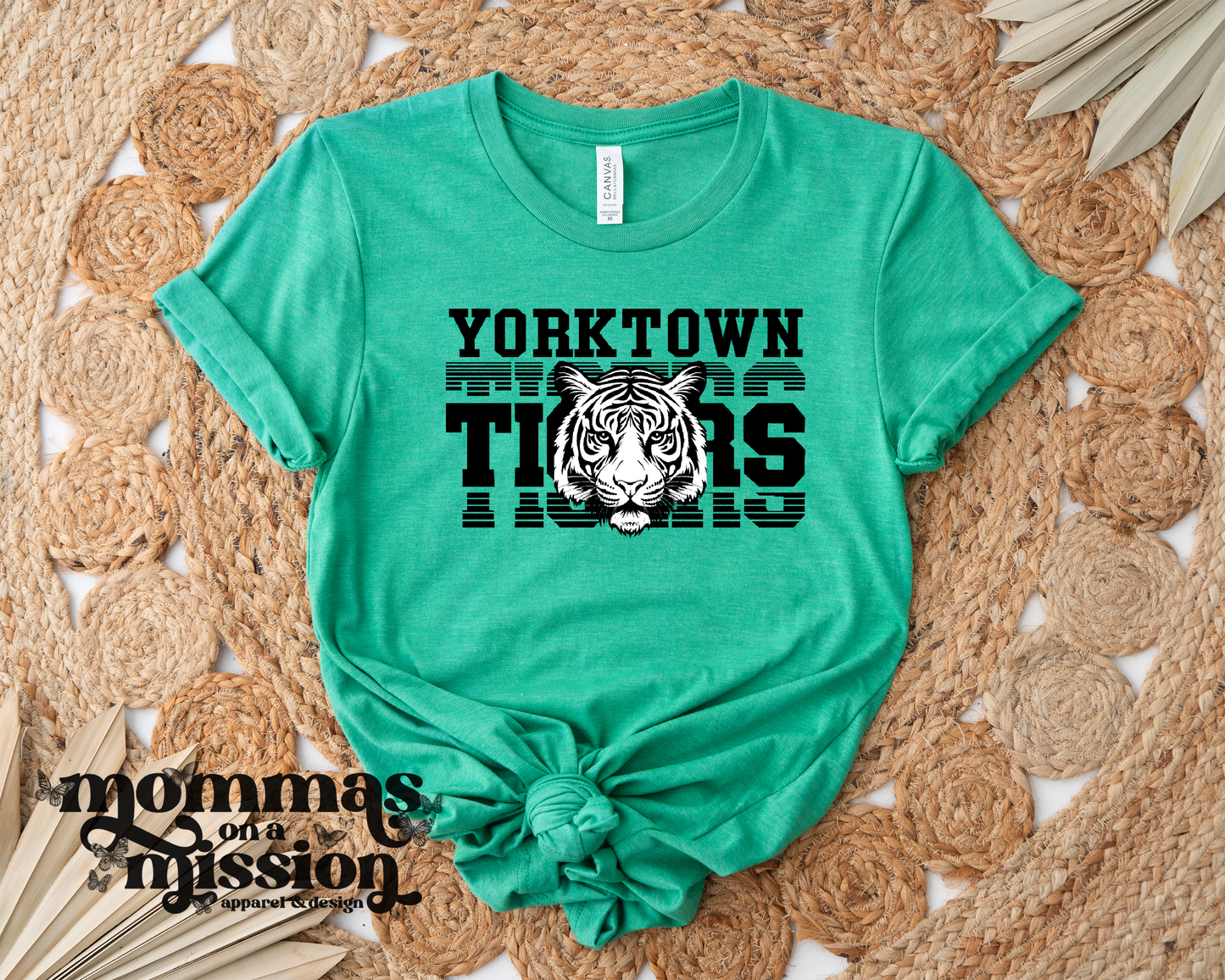 stacked yorktown tigers with tiger face (youth)