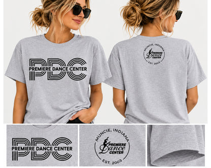pdc lines front/back tee shirt - pdc