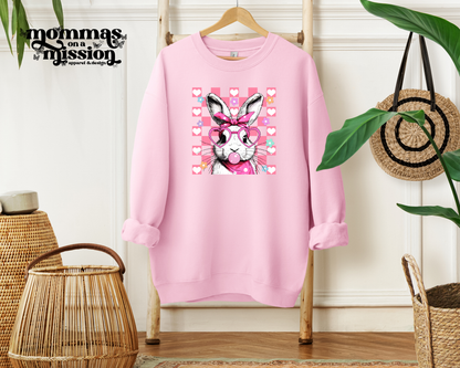 pink checkered bunny