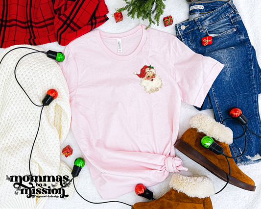 vintage Santa monogram tee