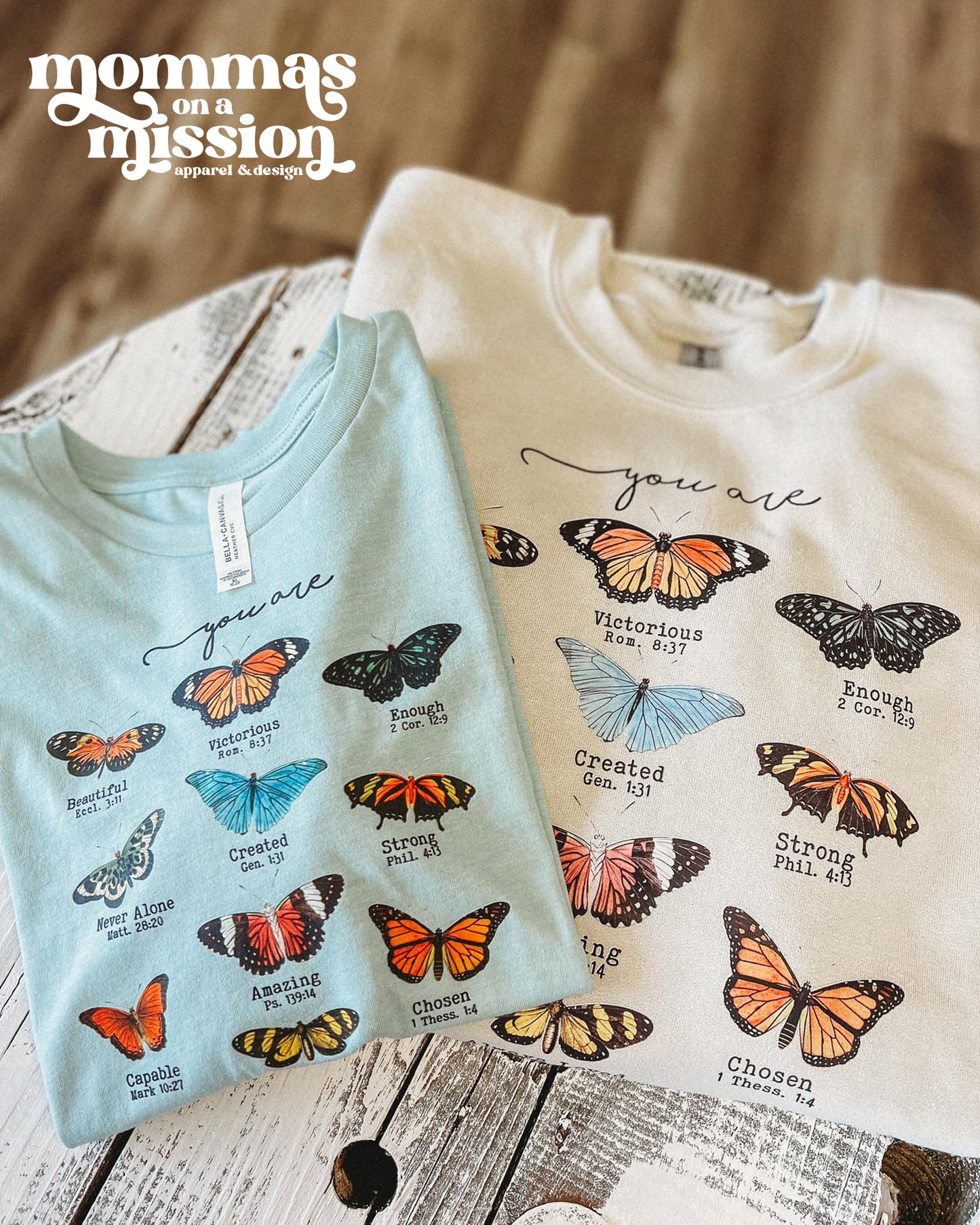 multi butterflies with bible verses
