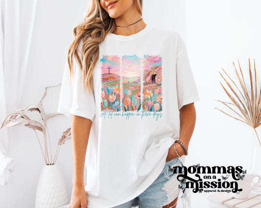 a lot can happen in 3 days brushstroke watercolor