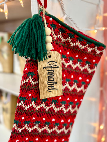 custom stocking tags