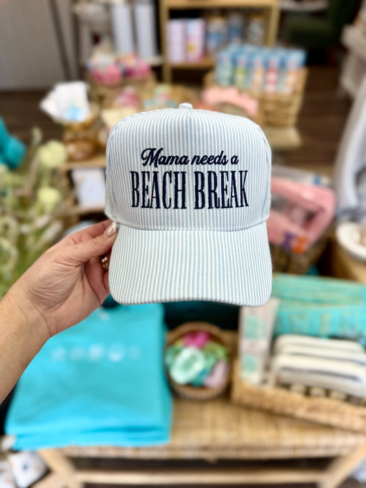mama needs a beach break hat