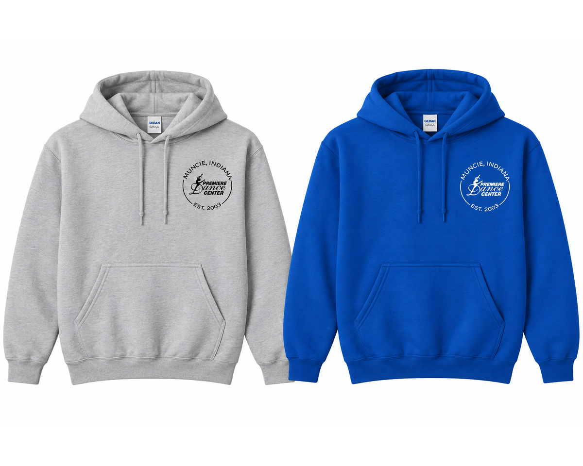 premiere monogram size circle logo hoodie - pdc