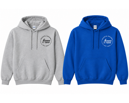 premiere monogram size circle logo hoodie - pdc