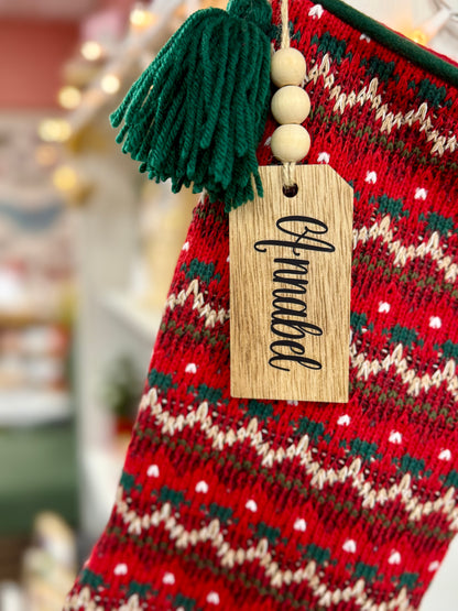 custom stocking tags