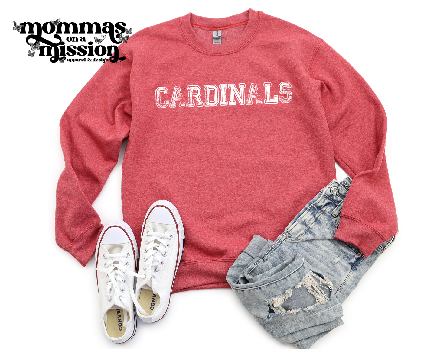 white grunge cardinals