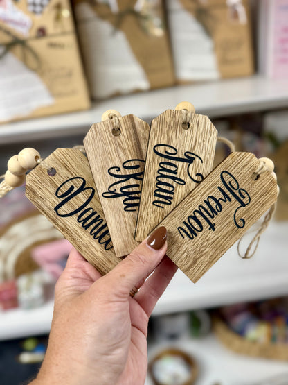 custom stocking tags