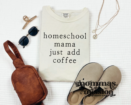 homeschool mama just add coffee