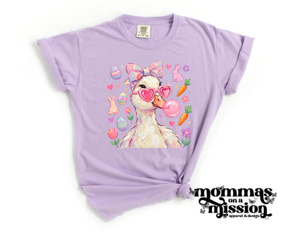 easter goose blowing bubble