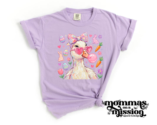 easter goose blowing bubble