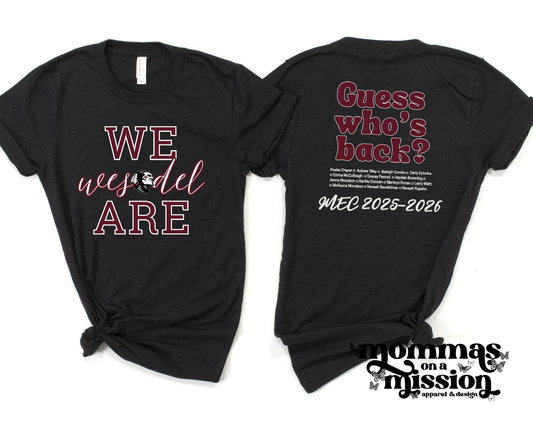 wes-del cheer guess who's back warrior head (youth) - wes-del cheer boosters