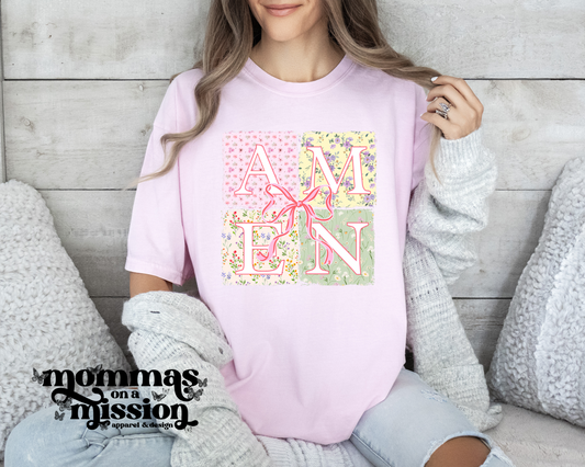 amen in floral squares