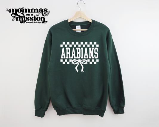 arabians checkered bow