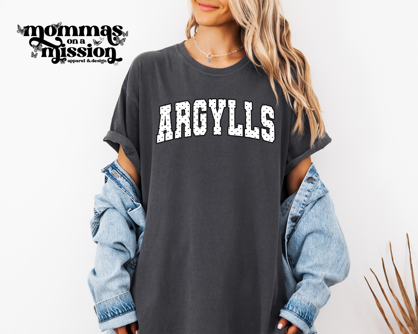 argylls black & white polka dots