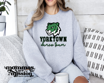 yorktown dance team cursive with logo