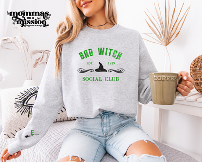 bad witch social club in faux embroidery