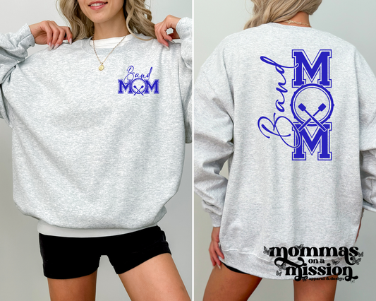 band mom in royal blue front/back