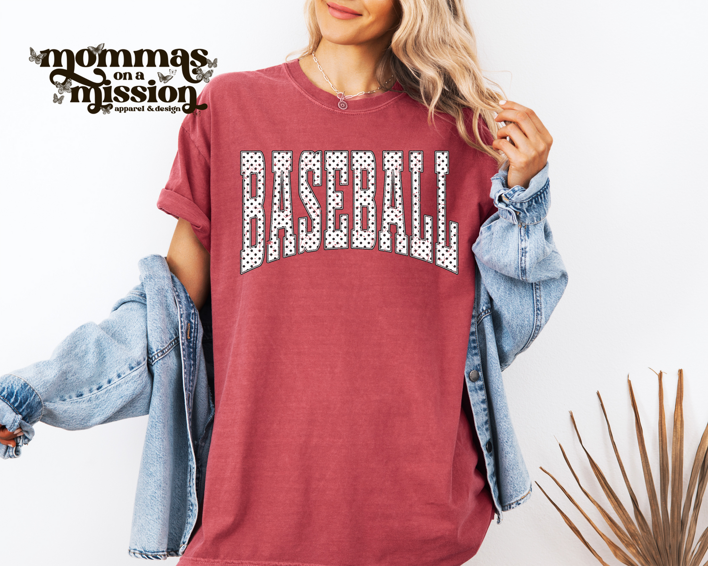 baseball polka dot pattern