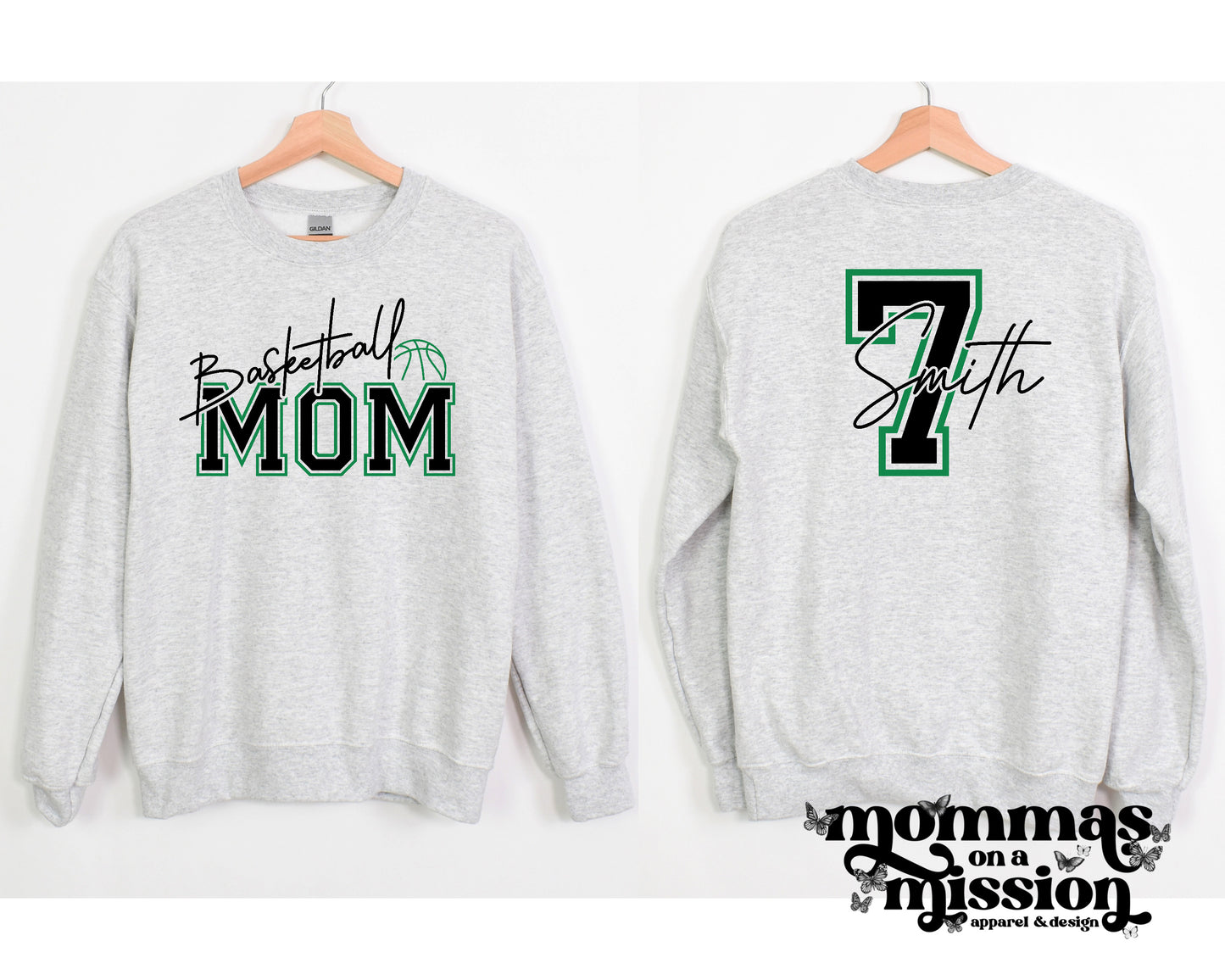 basketball mom with custom name and number on back