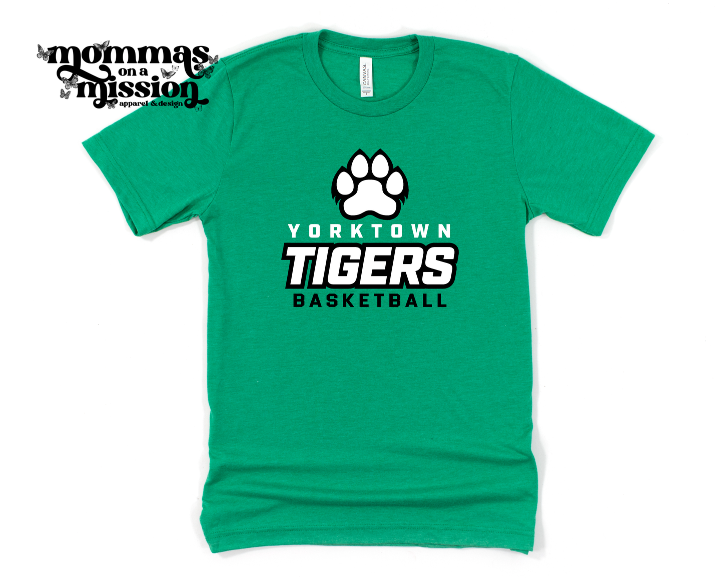 yorktown tigers basketball in black/white  - yhs basketball boosters