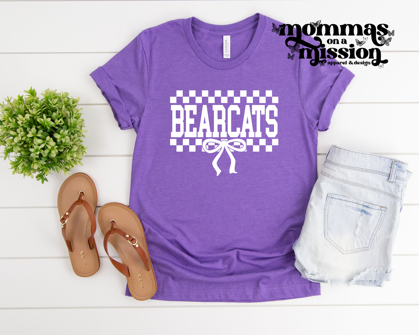 bearcats checkered bow