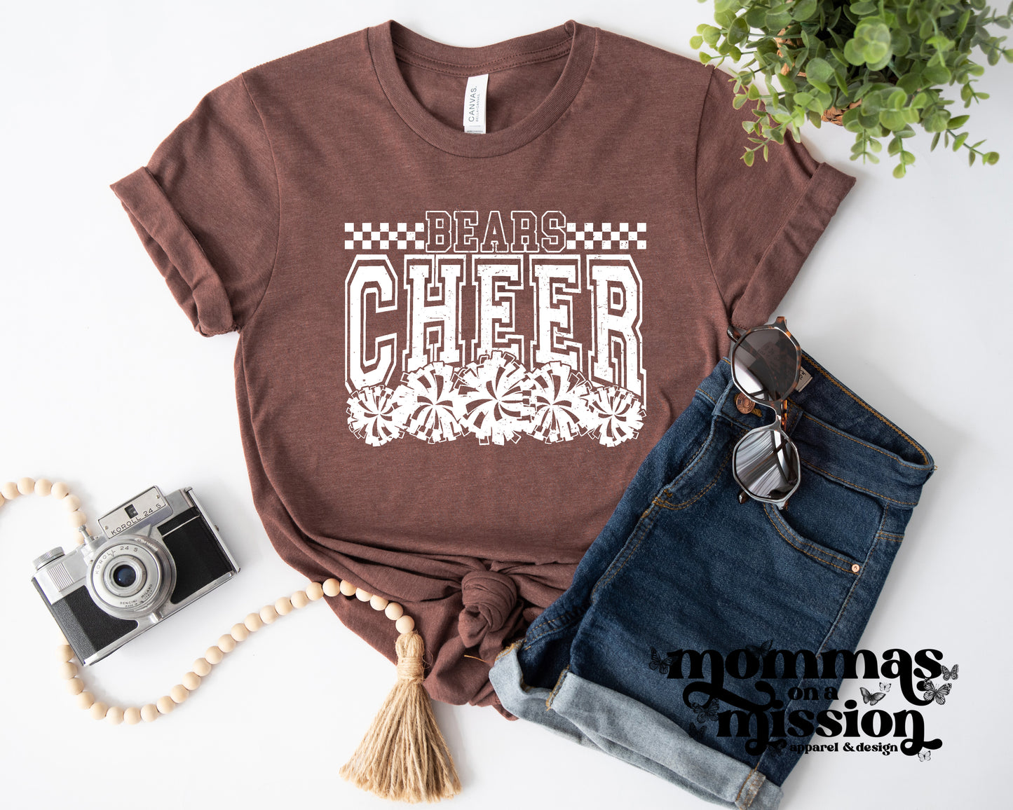 bears cheer checkered