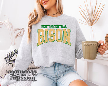 benton bison warped text (youth)