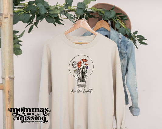 be the light with floral bulb