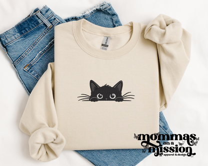 black cat whiskers embroidery - mango's miracles fundraiser