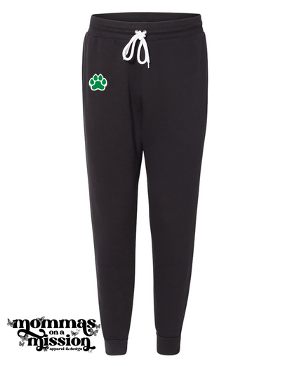 green paw unisex sweatpant joggers in black - yhs basketball boosters