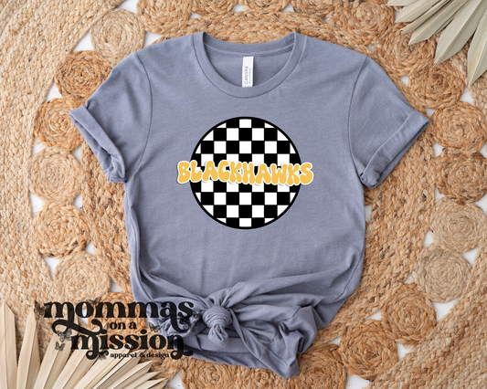 blackhawks checkered circle (youth)