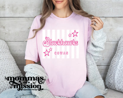 cowan blackhawks pink preppy stripes