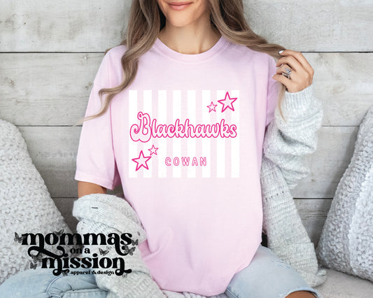 cowan blackhawks pink preppy stripes
