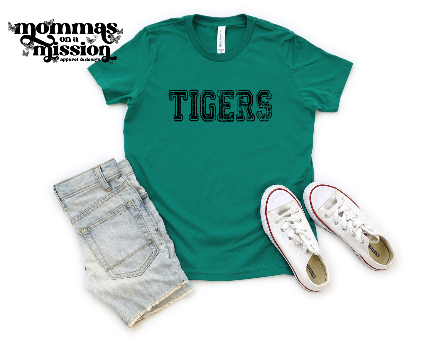 distressed tigers in black - youth