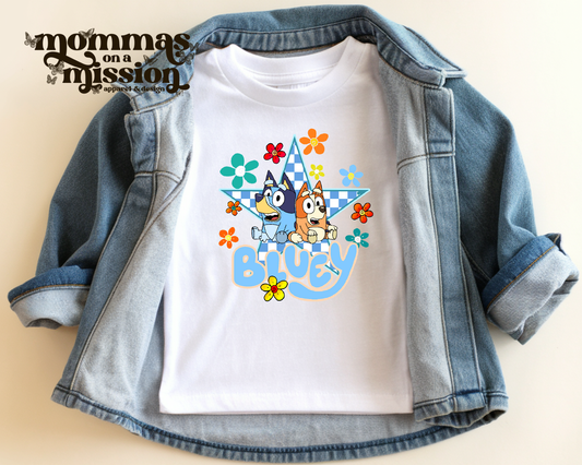 bluey with flowers and stars (youth)