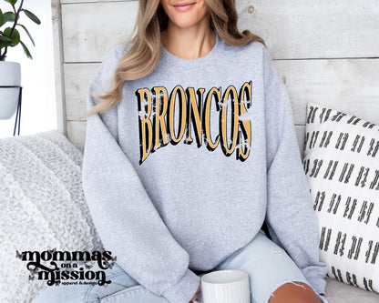 broncos wavy distressed