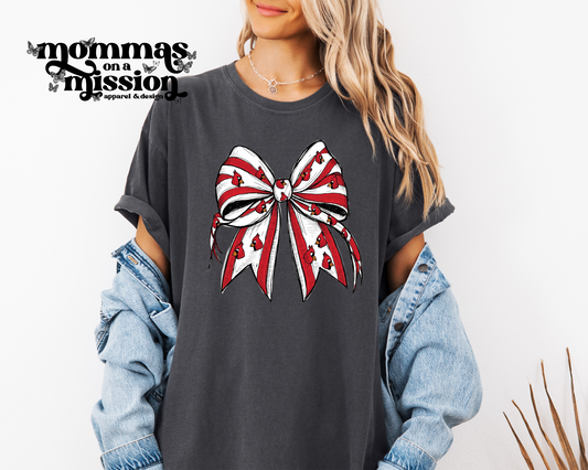 cardinal stripe bow