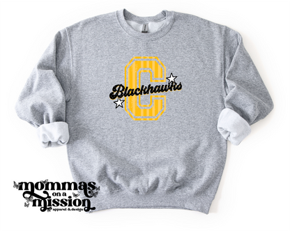 c blackhawks stripes/dots (youth)