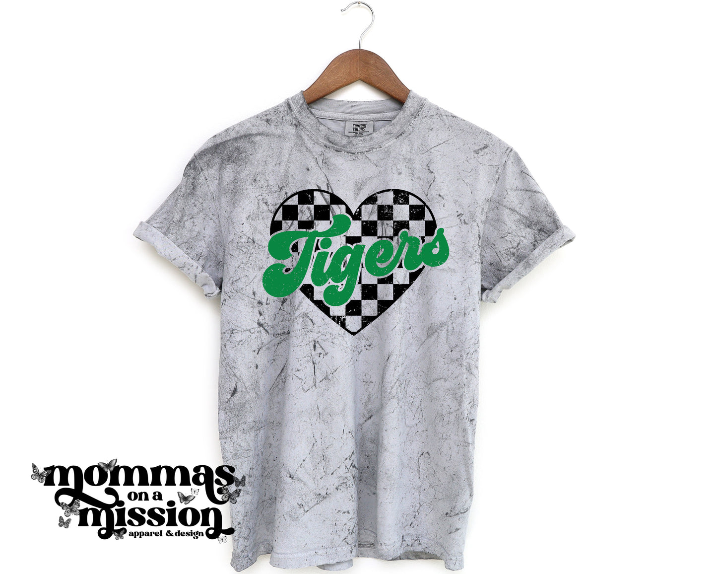 tigers in checkered heart