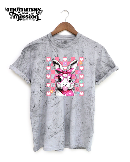 pink checkered bunny