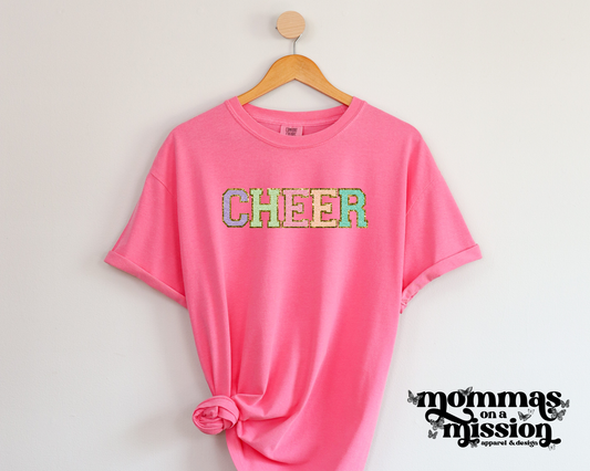 cheer faux chenille patches